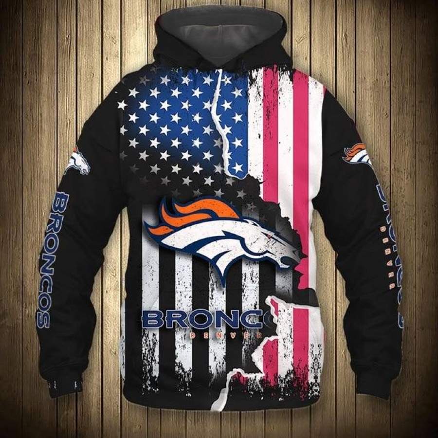 Denver Broncos American Flag Hoodie