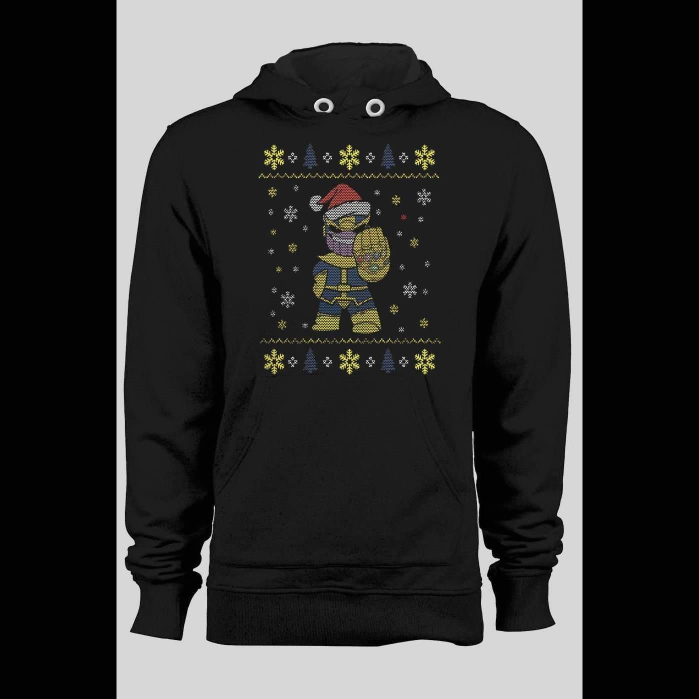 THANOS SANTA PARODY CHRISTMAS UGLY SWEATER HOODIE