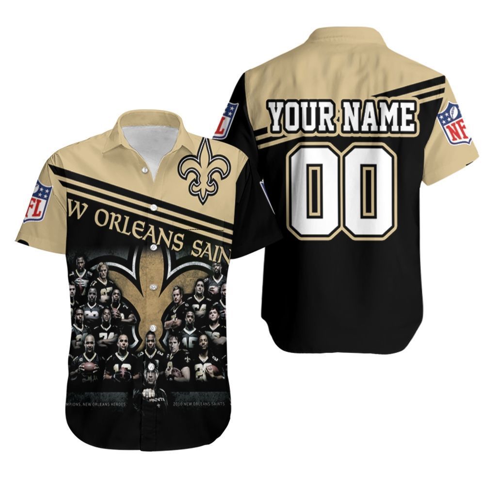 New Orleans Saints Nfc Champions Coach Players Personalized Hawaiian Shirt