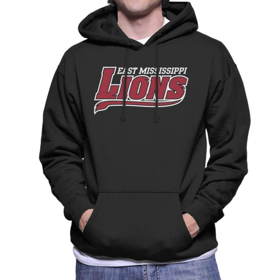 East Mississippi Community College Lions Tail Logo Men’s Hooded Sweatshirt