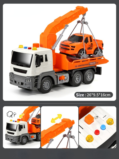 2021 Brand New Children’s Large Inertia Trailer Toy Road Transportation Crane Engineering Model Boy’s Toy Car For Kids Gift alx