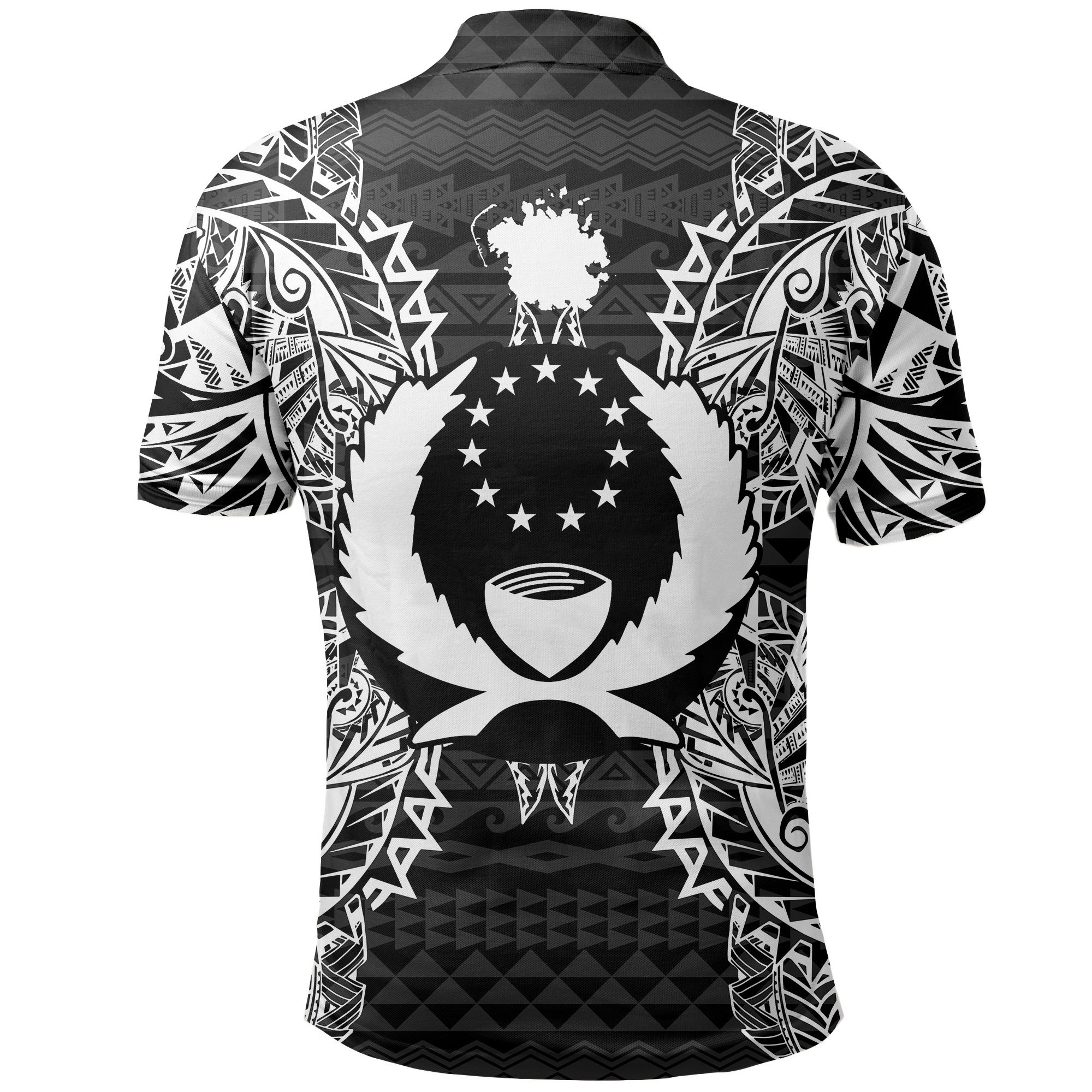 Pohnpei Polo Shirt - Pohnpei Flag Map Polynesian Tattoo Black - BN39 ...