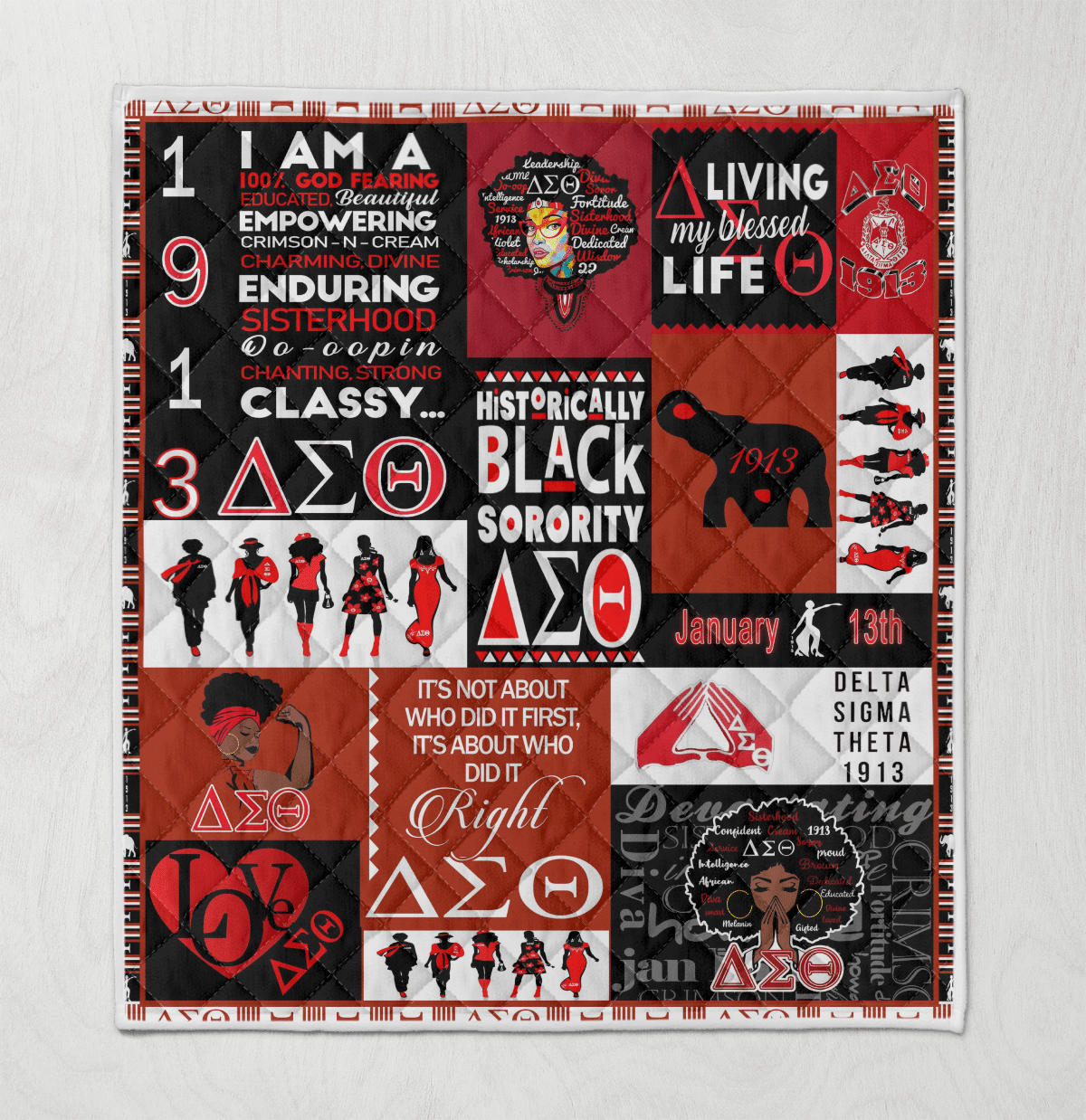 Delta Sigma Theta Quilt Blanket Wq2609281