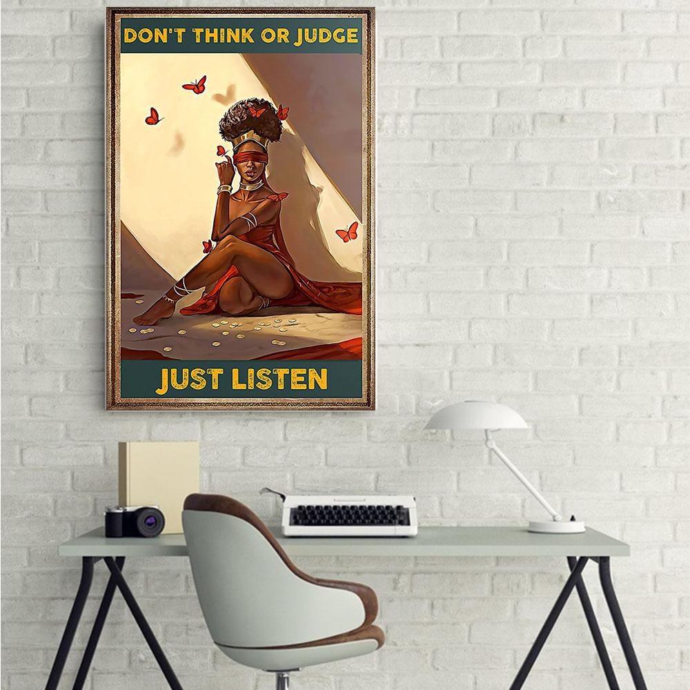 West Africa Best Canvas Prints Unique African American Black Art Poster Prints Black Girl Magic Black King Glamorous Wall Art Home Decor