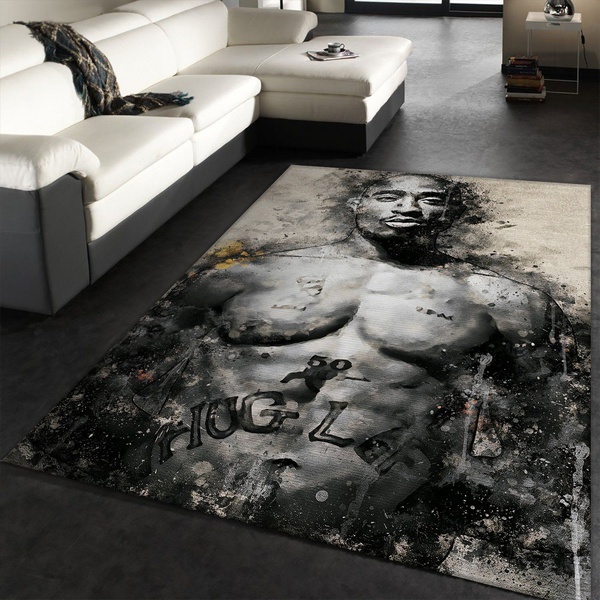 Tupac Shakur Hiphop Rapper Music Legends Music rug Home D cor