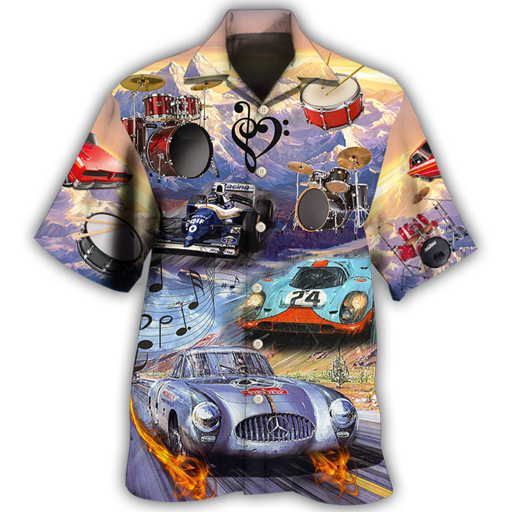 Racing And Drum Lover Music Car Hawaii Shirt Ha44441