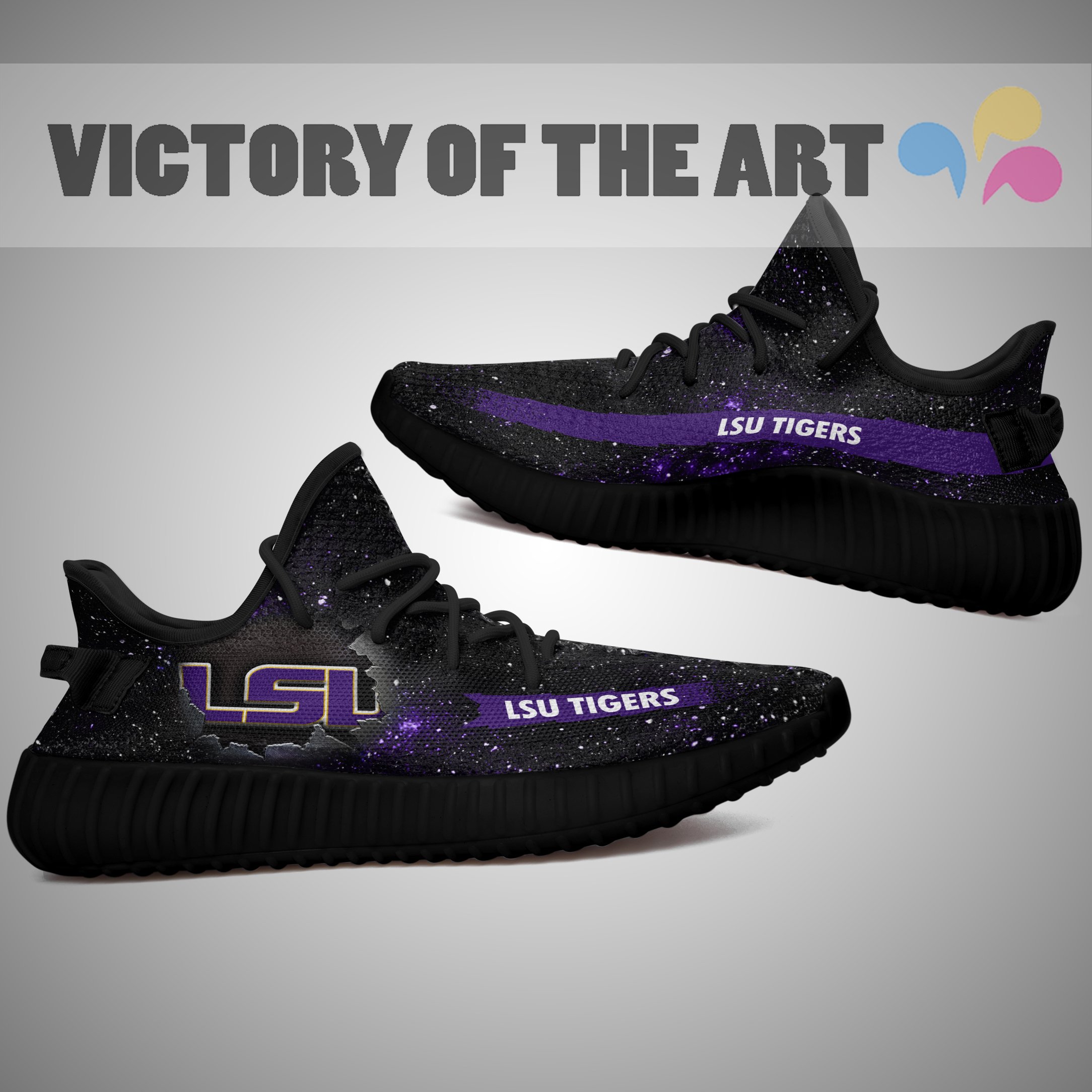 Art Scratch Mystery Lsu Tigers Shoes Yeezy