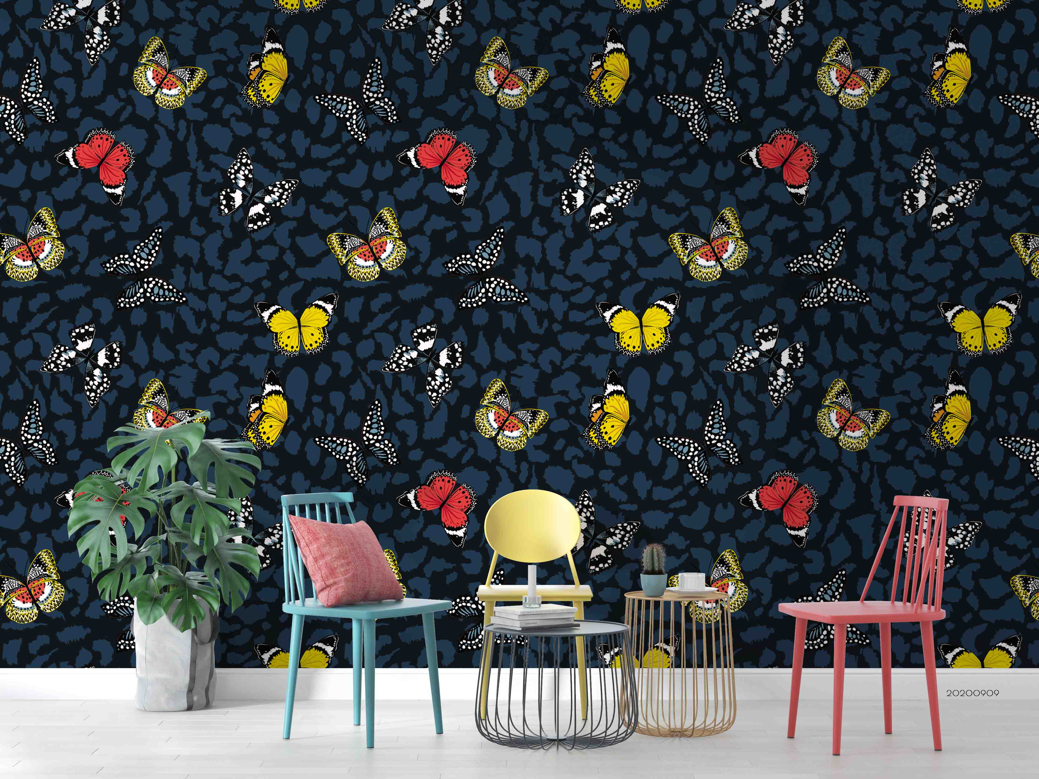 3D Colorful Butterfly Pattern Animal Wall Mural Wallpaper Lxl