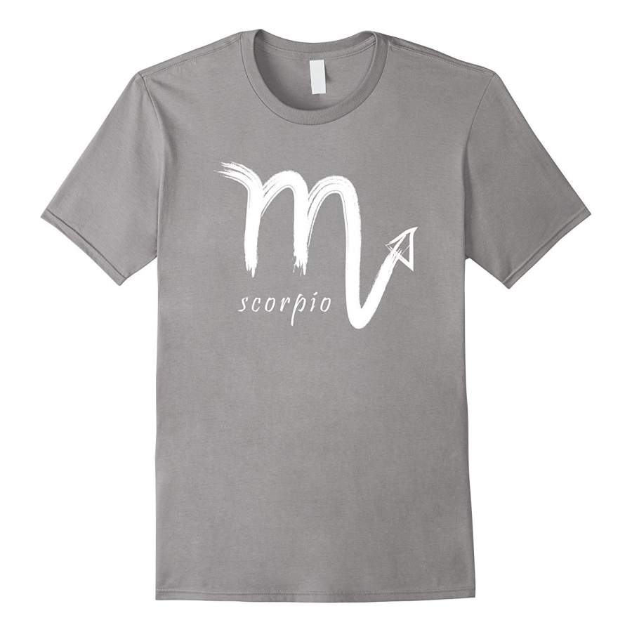 Scorpio Zodiac Symbol T-Shirt With Painted Astrological Sign