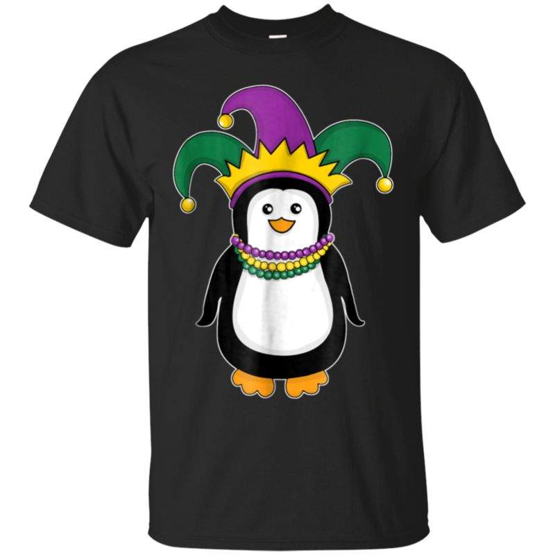 Penguin Mardi Gras T-shirt For Boys Girls Kids