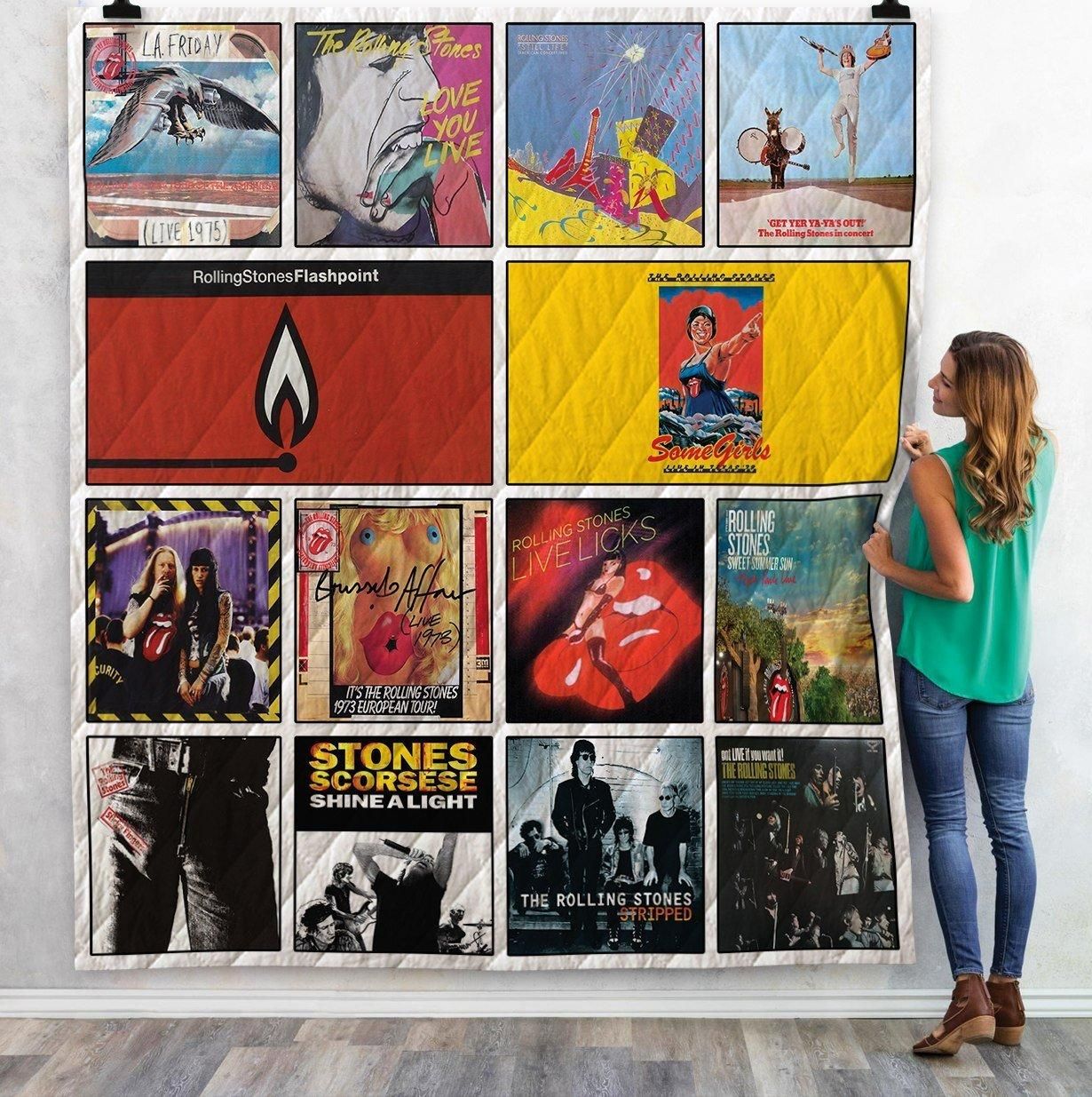 The Rolling Stones Live Album3D Quilt Blanket, Fleece Blanket