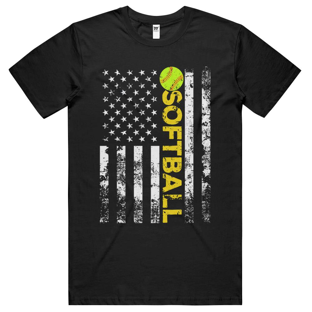 American Flag Softball Team Gift T Shirts