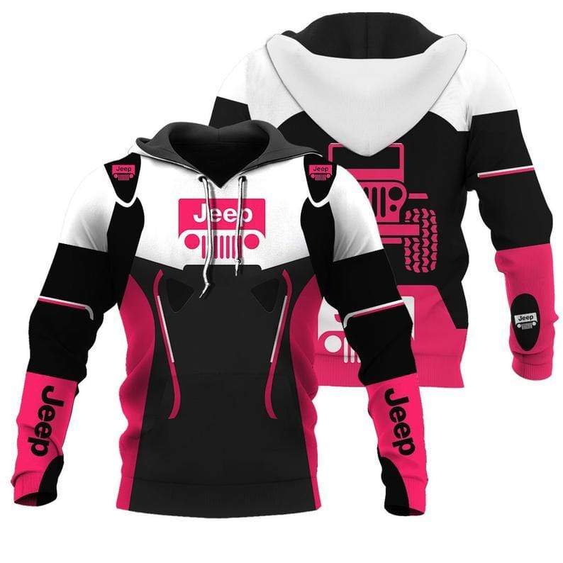 Jeep Pink Girl hoodie 3D All over print custom name #V