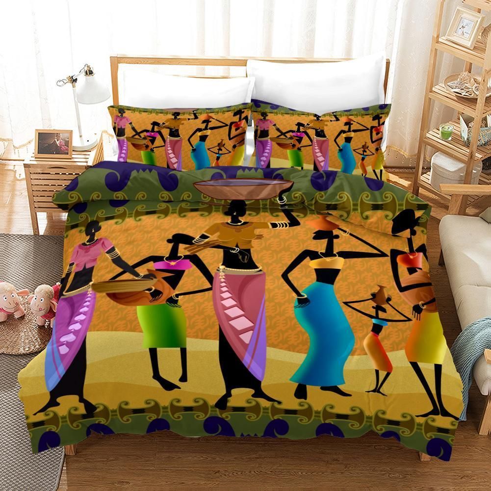 3D African Women Bedding Set Bedroom Decor