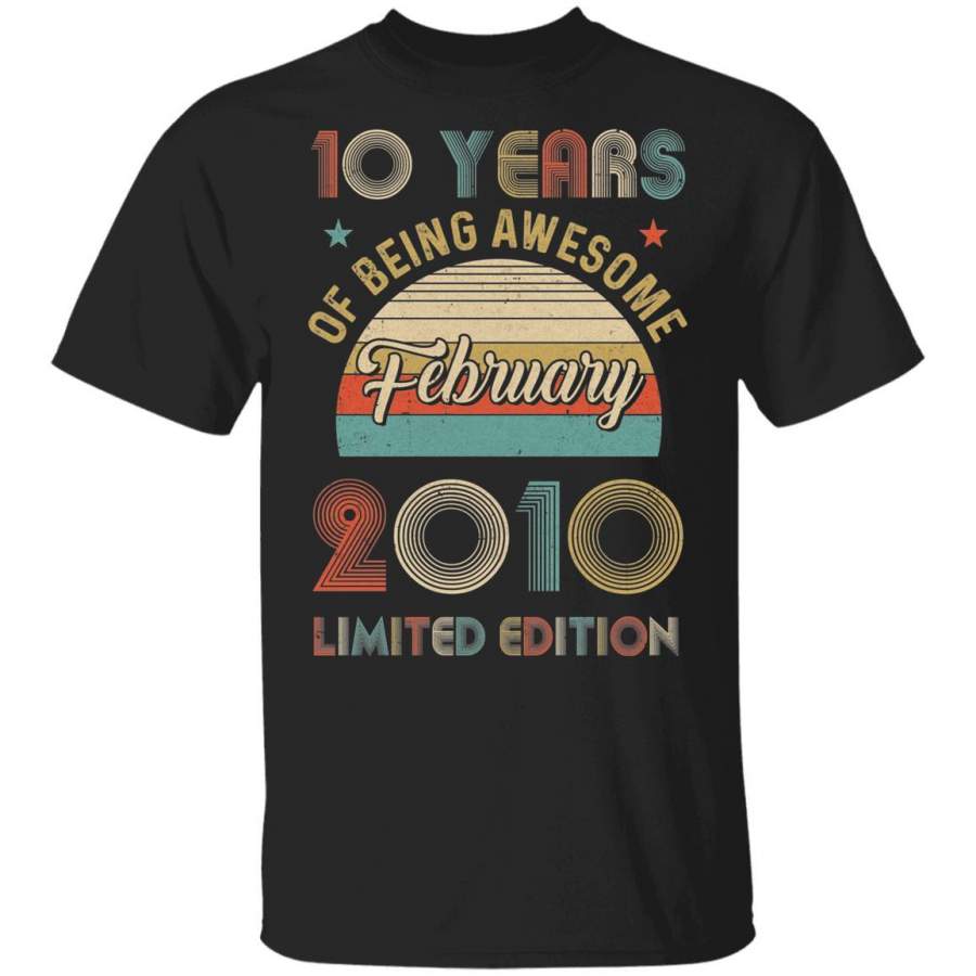 Vintage February 2010 Limited Edition 10th Birthday Gifts Youth Shirt