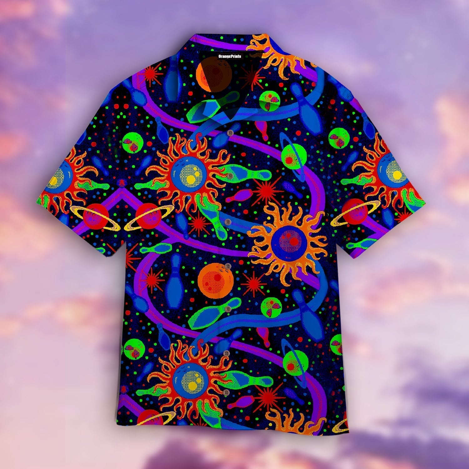 Cosmic Bowling In The Universe Aloha Hawaii Shirts For Men And Women Ha6639