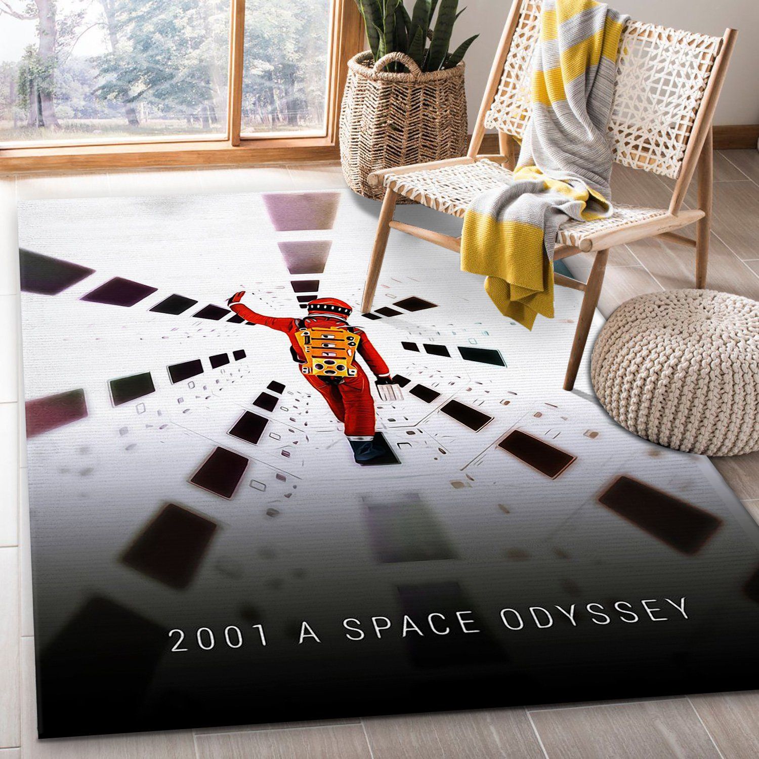 2001 A Space Odyssey Area Rug Art Painting Movie Rugs Family Gift US Decor