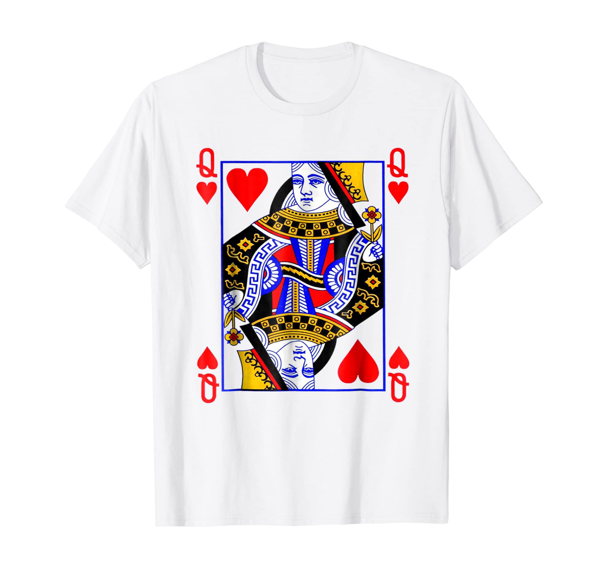 Queen of Hearts Playing Card Poker Card Costume Tee Shirt