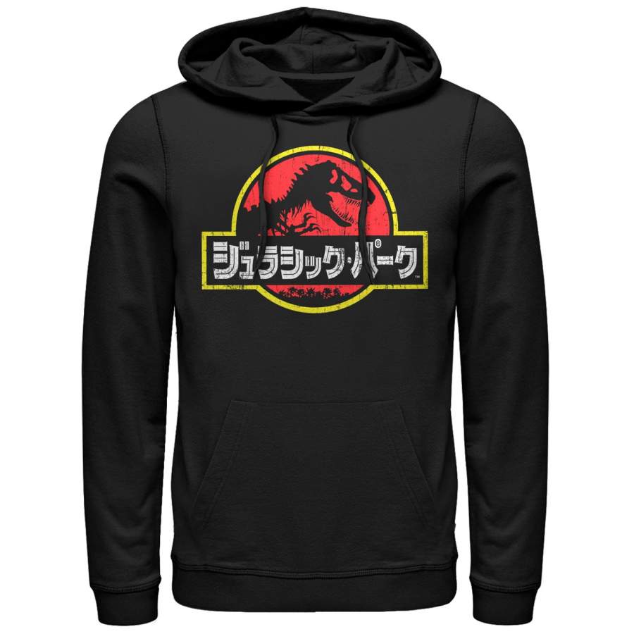 Jurassic Park Men’s Japanese Kanji Logo Lightweight Hoodie