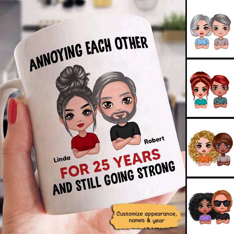 Annoying Each Other Doll Anniversary Gift For Couple Personalized Coffee Mug