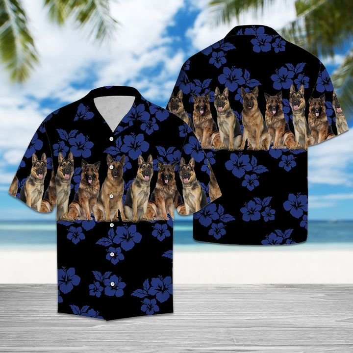 Awesome German Shepherd Hawaiian Shirt Summer Button Up For Men, Women, Couple