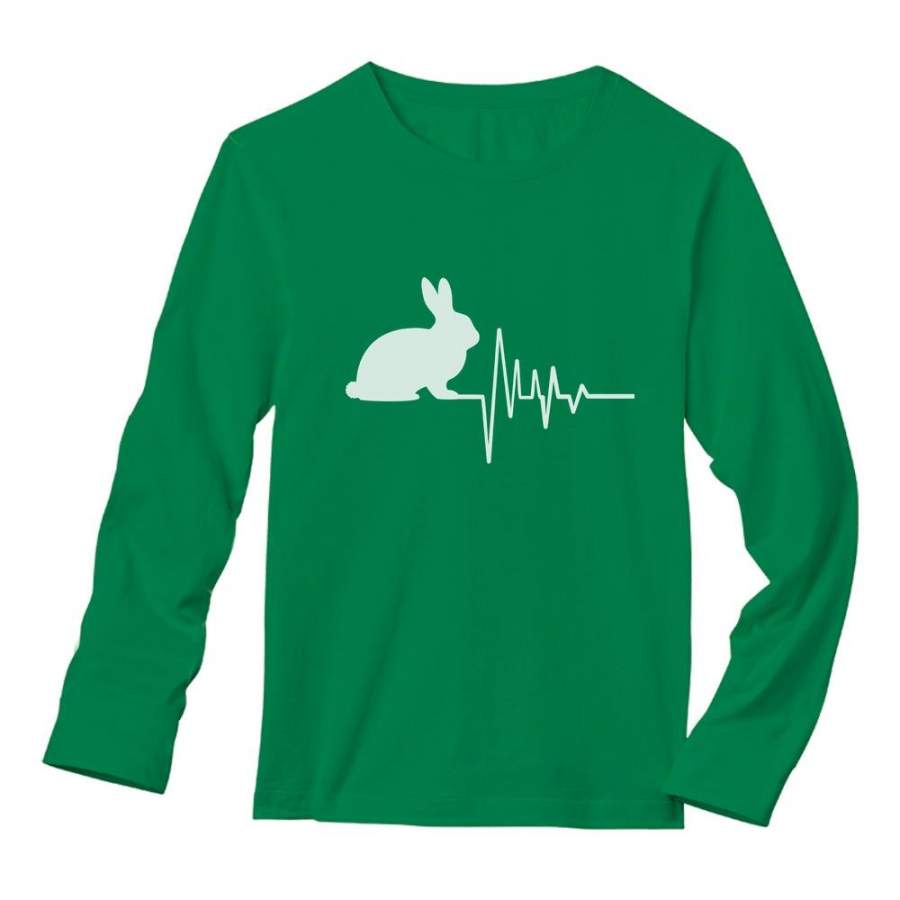 Rabbit Pulse Cute Easter Bunny Lovers Gift Idea Long Sleeve T-Shirt