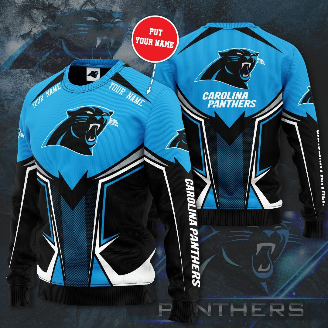 Personalized Carolina Panthers Football Team All Over Print 3D Sweatshirt-Blue