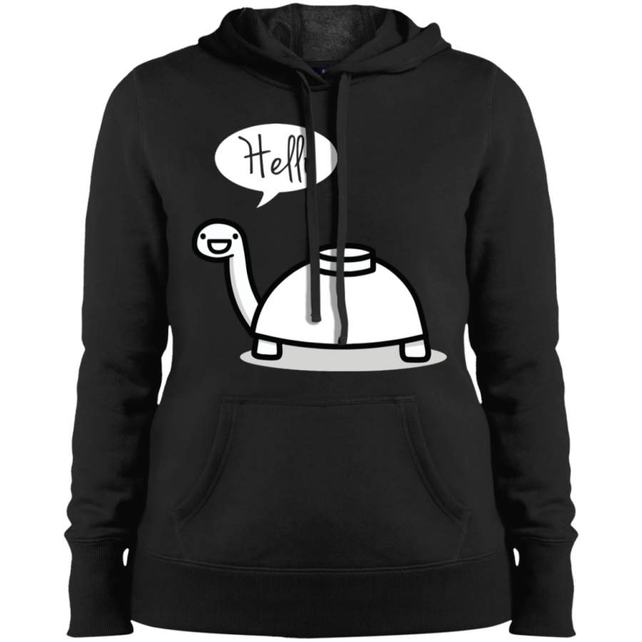 AGR Mine turtle stops by to say hello Ladies’ Pullover Hooded Sweatshirt