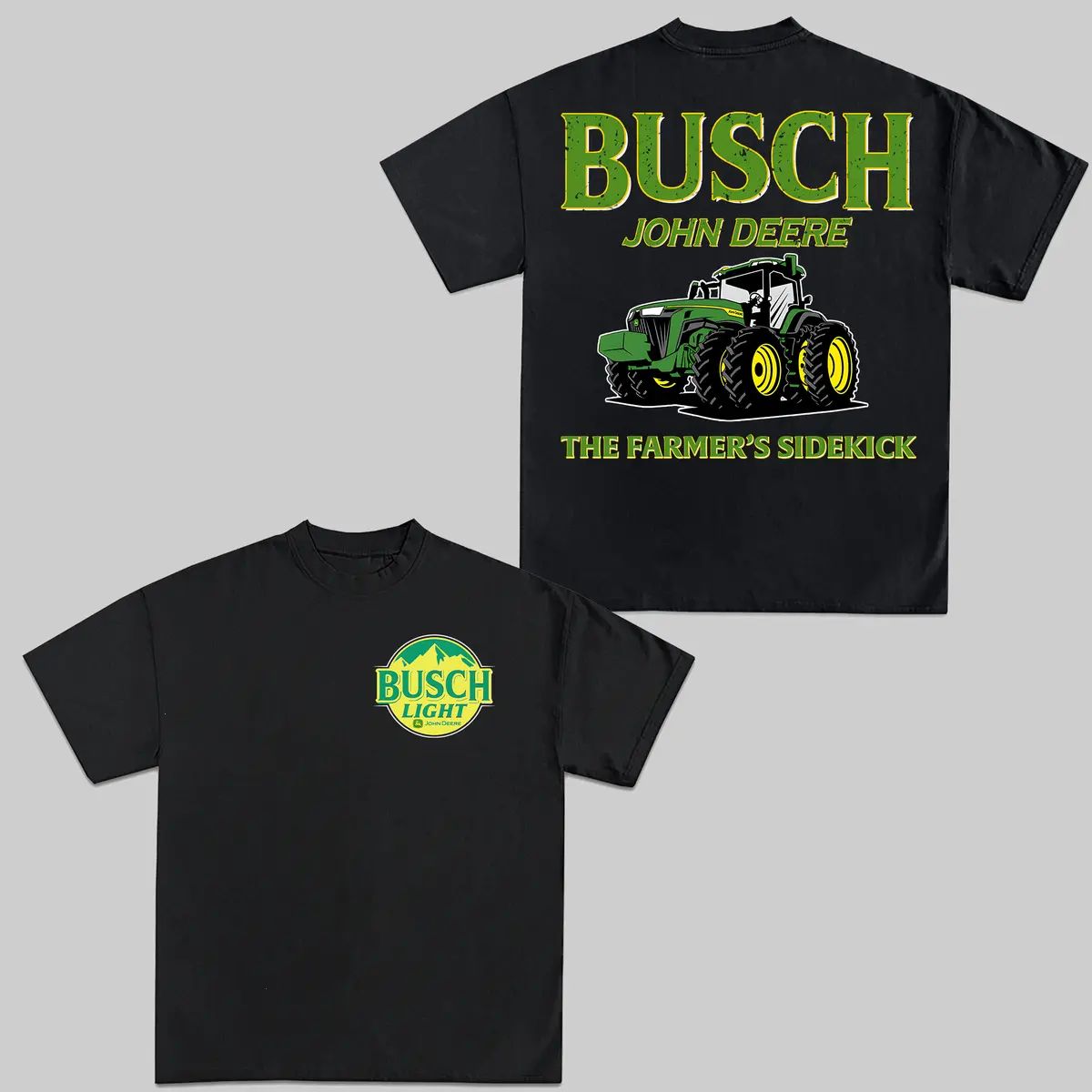 Busch John Deere T-Shirt, The Farmers Sidekick Tractor Graphic, Country Beer Tee for Farmers & Busch Light Fans Add to Cart Buy Now
