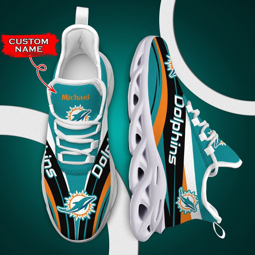 Miami Dolphins Max Soul Shoes Luxury Custom Name 02 M3Bth0901