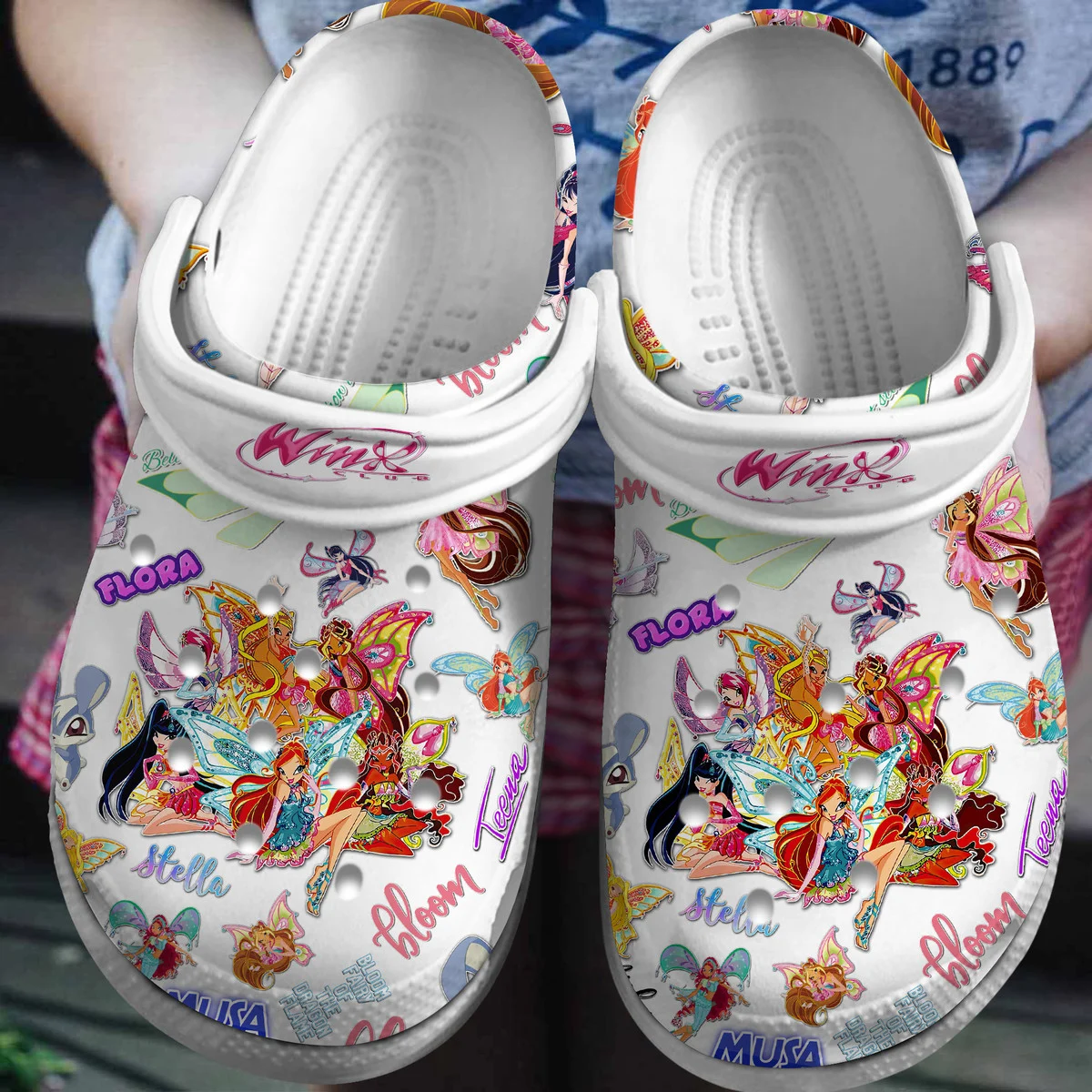 Winx Club Cartoon Crocs Crocband Clogs Shoes Comfortable For Men Women and Kids 2