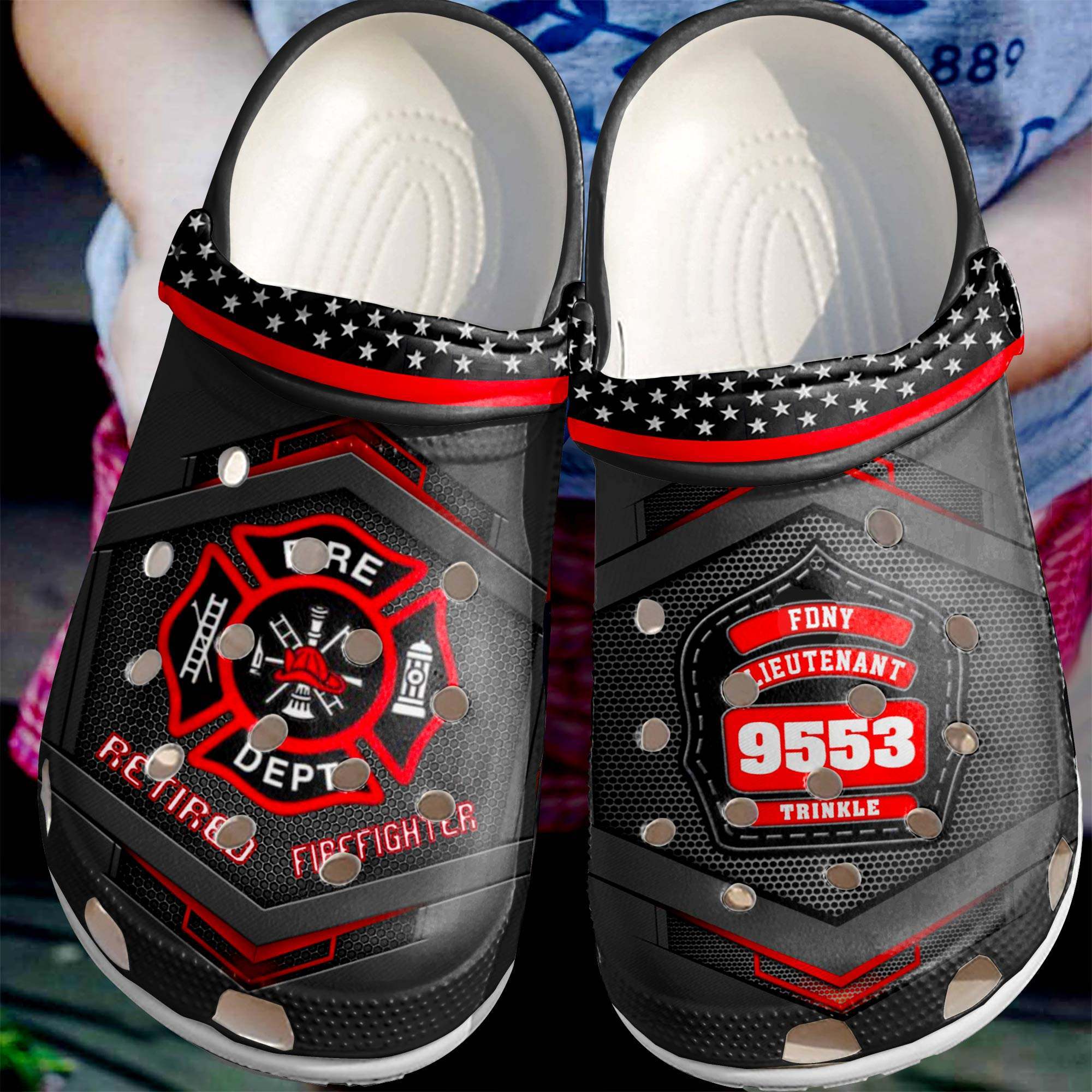 Firefighter Personalized Clog Fire Dept Clogs Clogband Clog