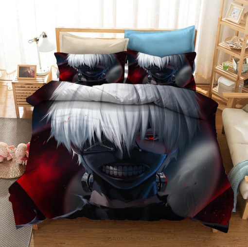 Tokyo Ghoul Kaneki Ken 12 Duvet Cover Pillowcase Home Decor 3D Bedding Set 1899