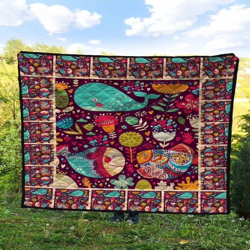 Whale Blanket TH1607 Quilt