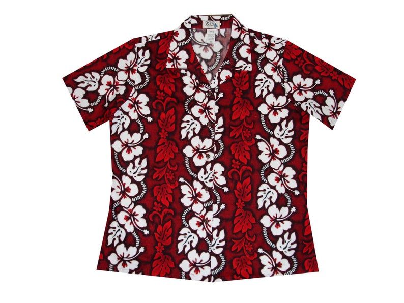 Hibiscus White Red Unique Design Hawaii Shirt Ha35868