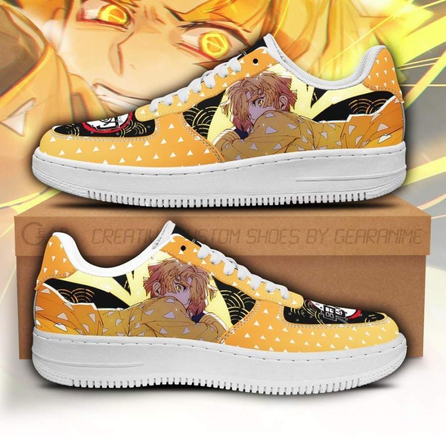 Zenitsu Air Sneakers Custom Demon Slayer Anime Shoes Fan PT05