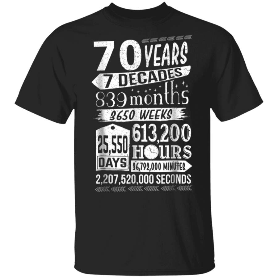 Funny 70th Birthday TShirt 70 Year Old Sign Gag Gift