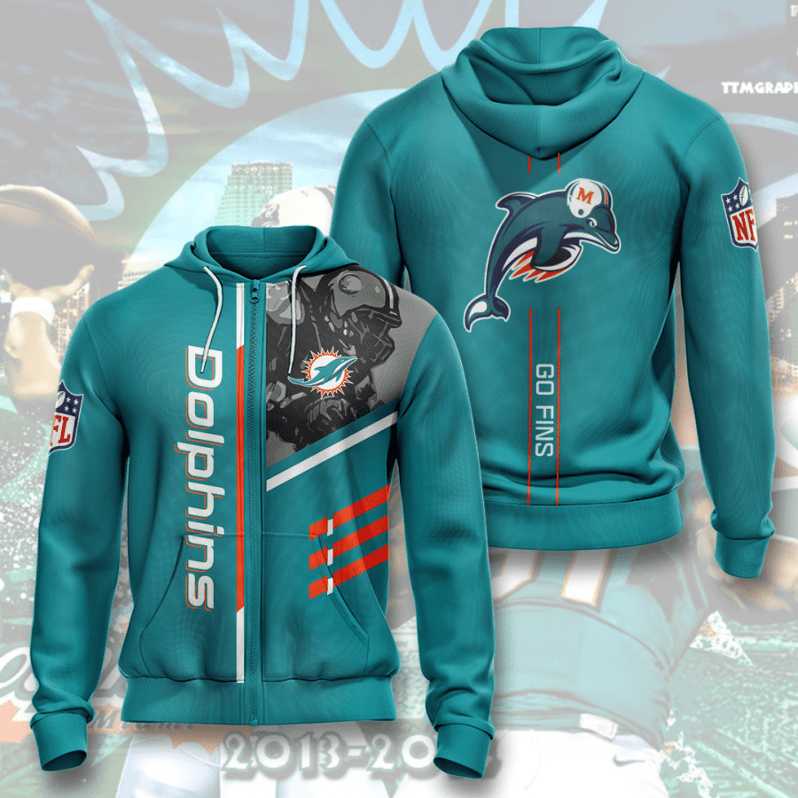 Miami Dolphins Miami Dolphins Go Fins 74 Unisex 3D Hoodie Gift For Fans