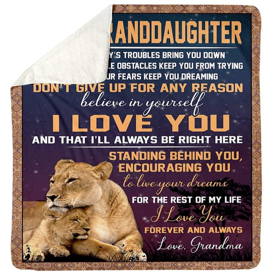 1 Day Left – Get Yours Nowlove You Forever And Always Lovely Message From Grandma Gifts For Granddaughters Sherpa Blanket