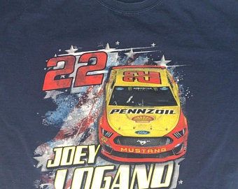 Vintage Nascar Joey Logano #22 T-shirt 8407