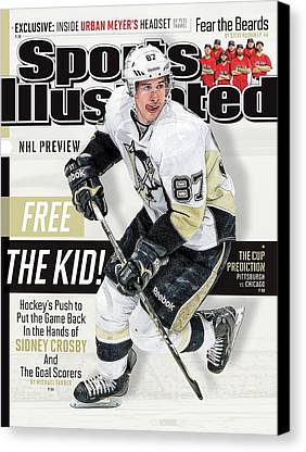 Pittsburgh Penguins Sidney Crosby 2013 14 Hockey September 30 2013 Sports Illustrated Cover Canvas Print