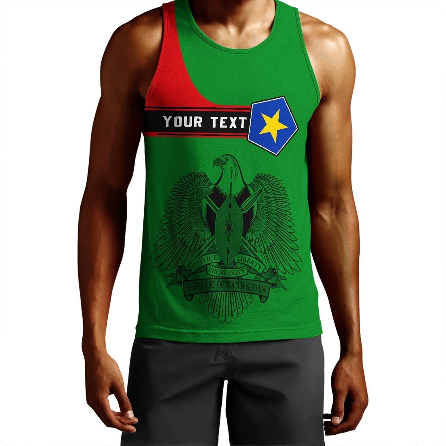 (Custom) African Tank Top – South Sudan Men’S Tank Top Pentagon Style