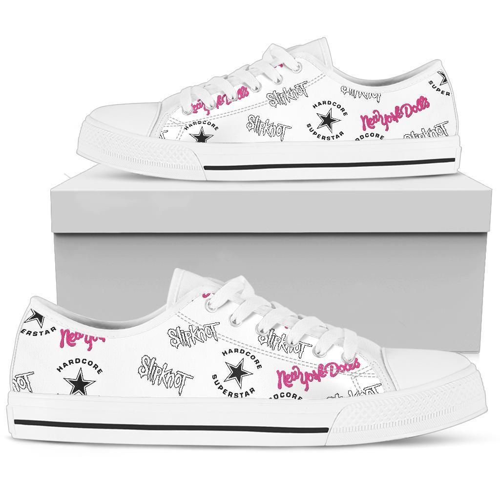 Alwaysky x Maggots Music Band Shoes Slipknot Hardcore Superstar Low Top Sneakers   Low Top Shoes VA95