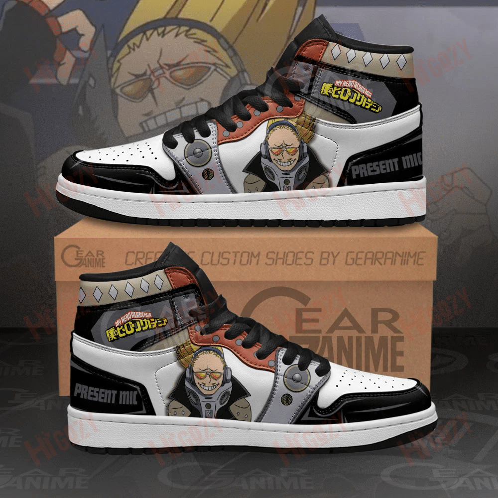 Bnha Present Mic Sneakers Custom My Hero Academia Anime Shoes