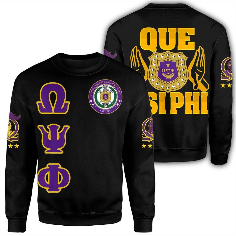 Fraternity Sweatshirt – Omega Psi Phi Letters Sweatshirt