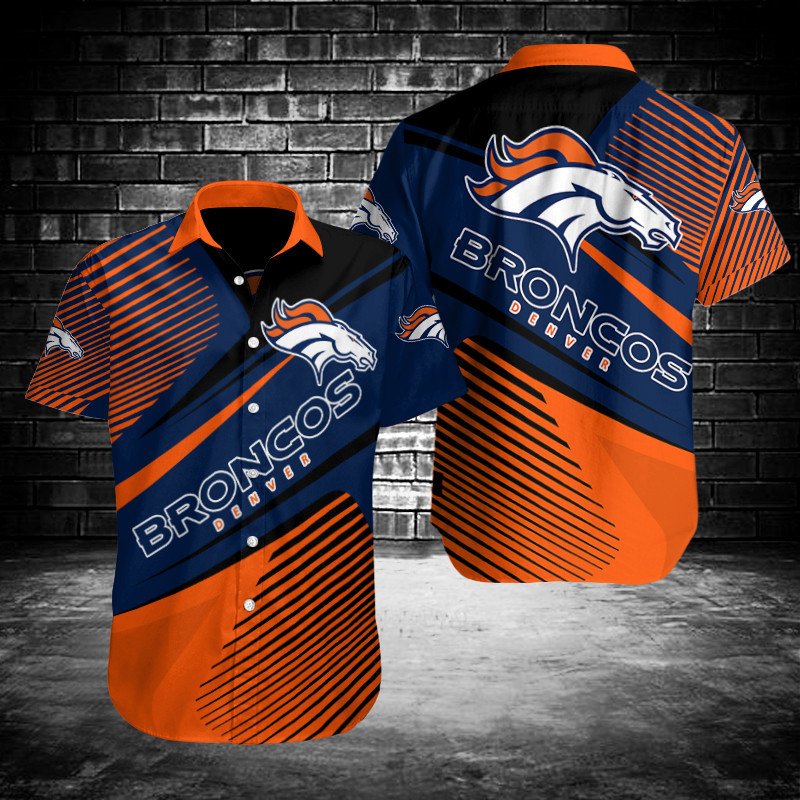 Denver Broncos Button Shirt Bg734