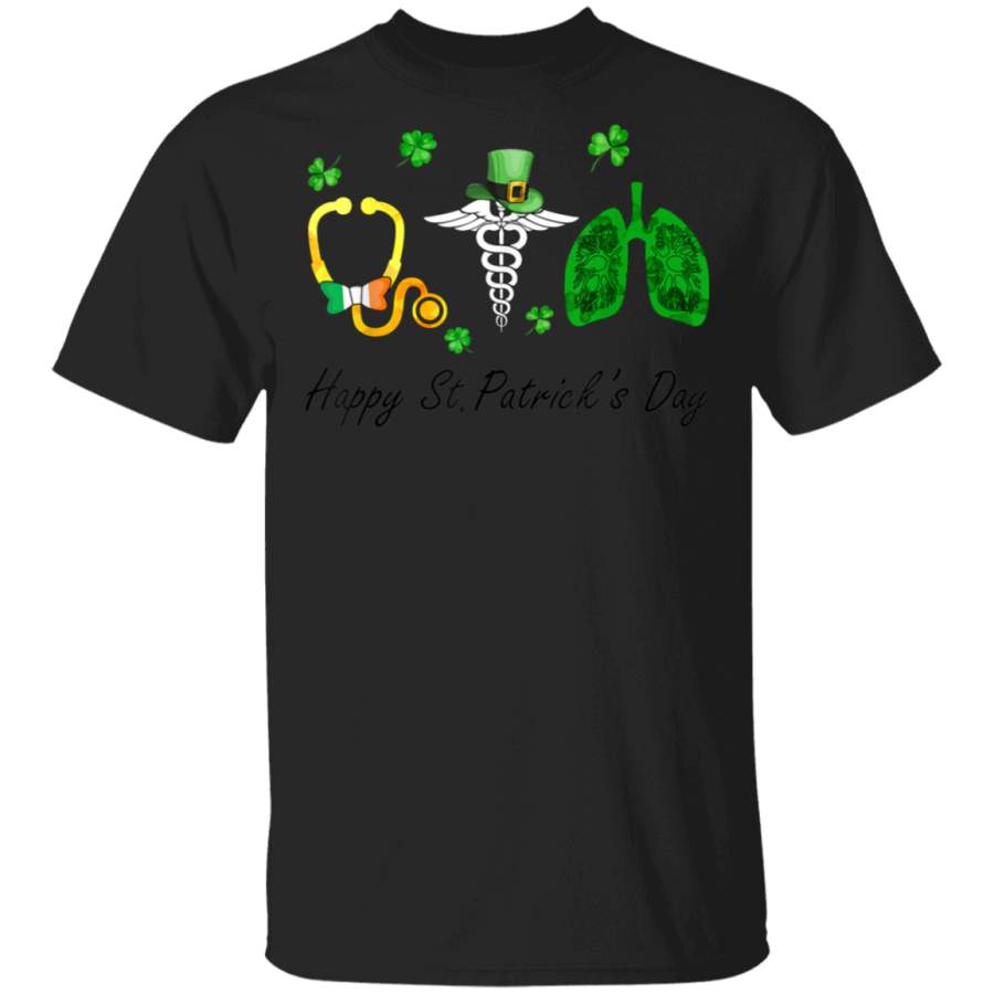 Stethoscope Symbol Lungs Nurse Cute Happy St Patrick’s Day T Shirt