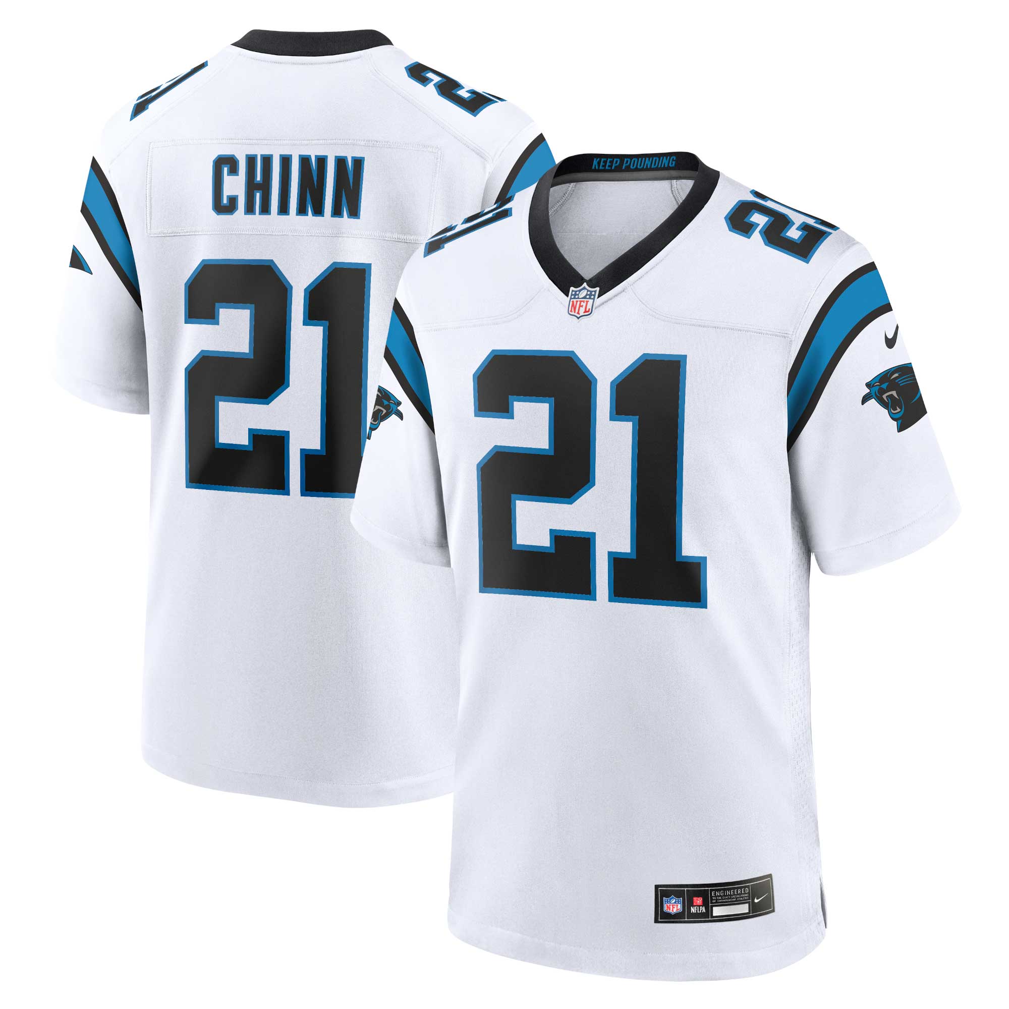 Jeremy Chinn Carolina Panthers Game Jersey – White 2