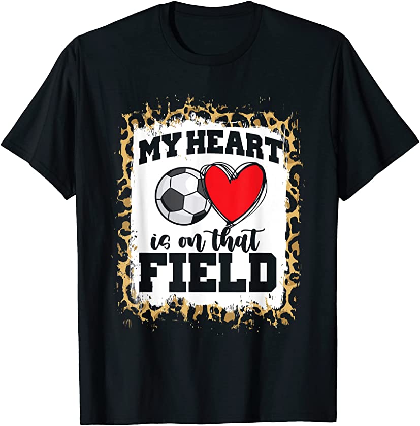 Soccer Mom Leopard Cheetah Print Soccer Fan Mothers Day T-Shirt