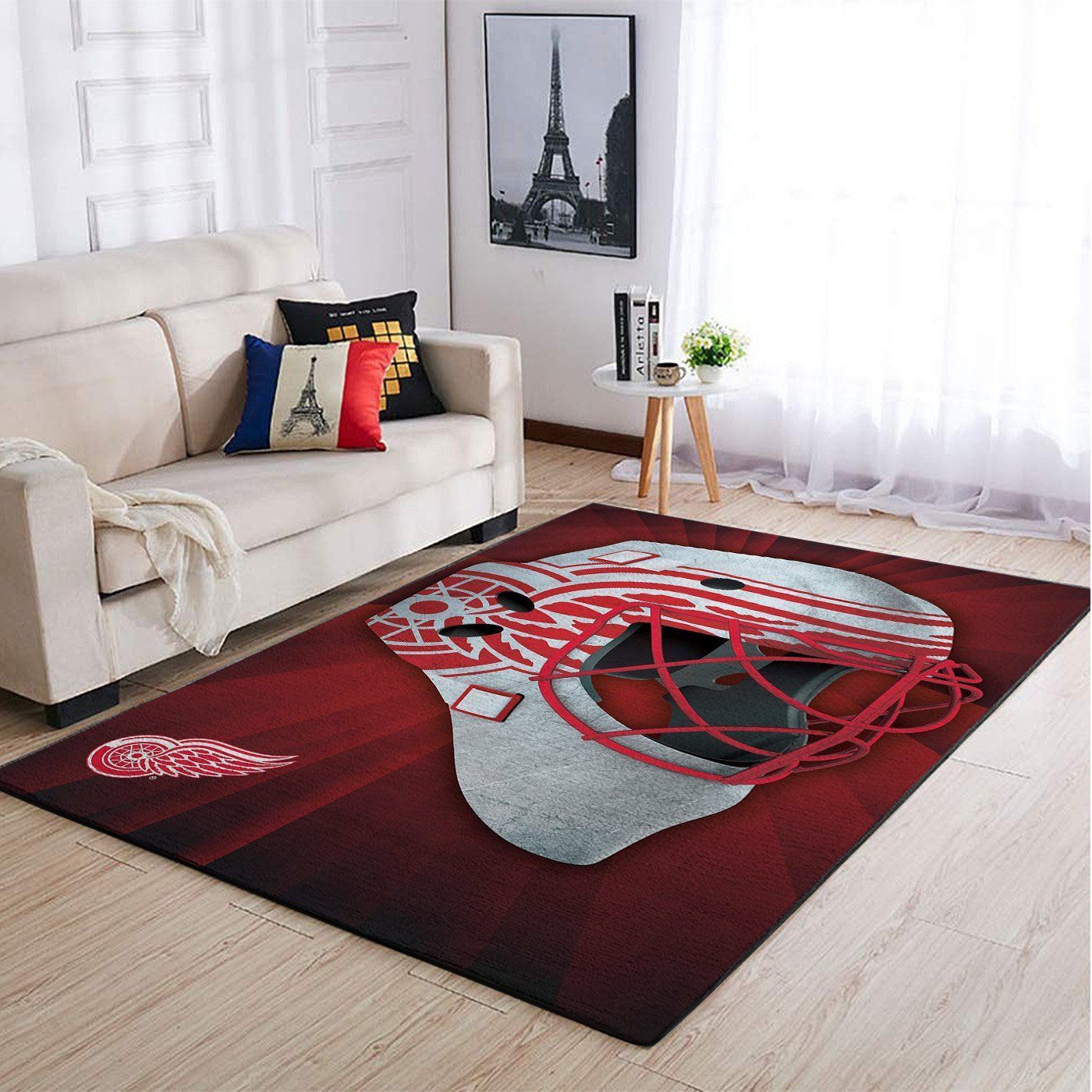 Detroit Red Wings Team Logo Style Nice Gift Home Decor Rectangle Area Rug